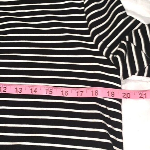 Isaac Mizrahi Live! Black & White Striped Cardigan With Pockets Made In Vietnam - Picture 8 of 8